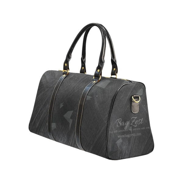 Travel Bag Geometrical Black Duffel Bag Design by HadiArts Article- 00602