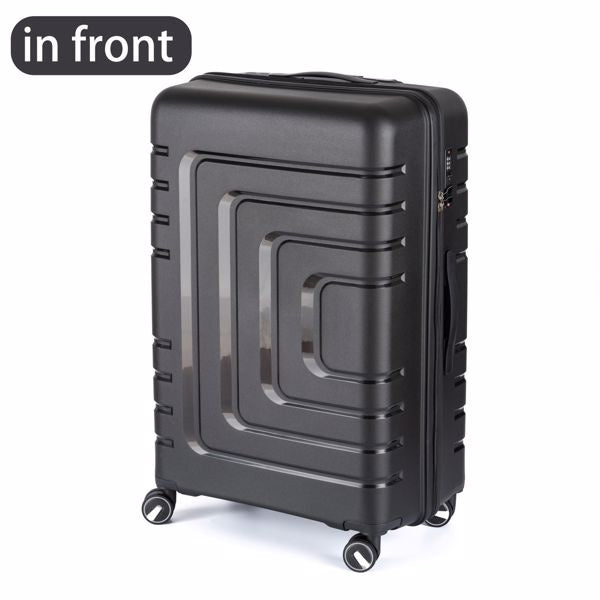 Hardshell Suitcase Spinner Wheels PP Luggage Sets Lightweight Durable Suitcase with TSA Lock,3-Piece Set (21/25/29) BLACK