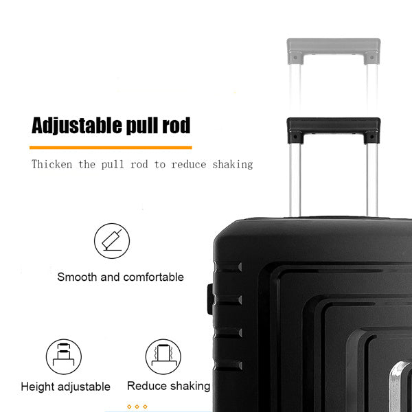Hardshell Suitcase Spinner Wheels PP Luggage Sets Lightweight Durable Suitcase with TSA Lock,3-Piece Set (21/25/29) BLACK
